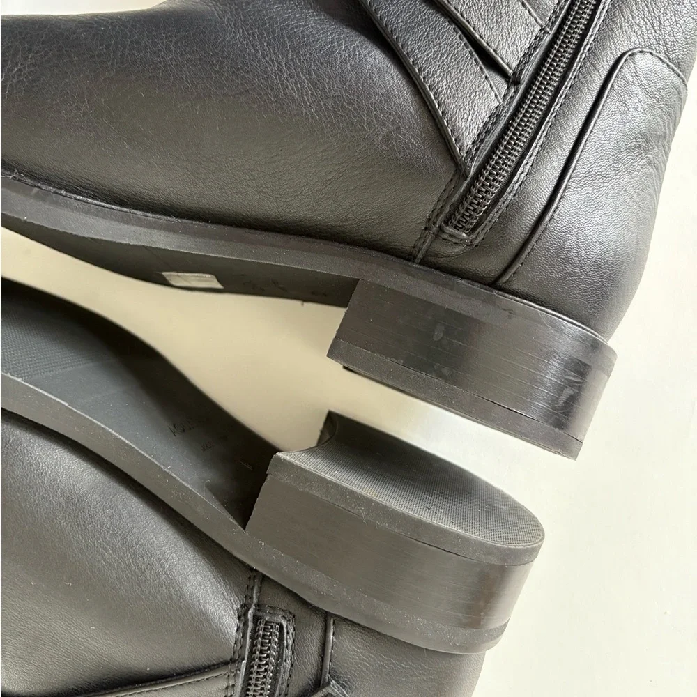 Aquatalia  Bree Black Leather Ankle Boots, NWOT Water Resistant